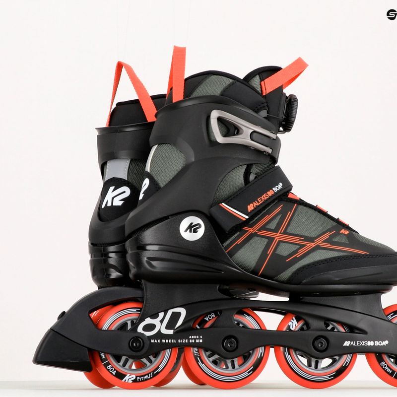 Rolki damskie K2 Alexis 80 Boa grey/pink 13