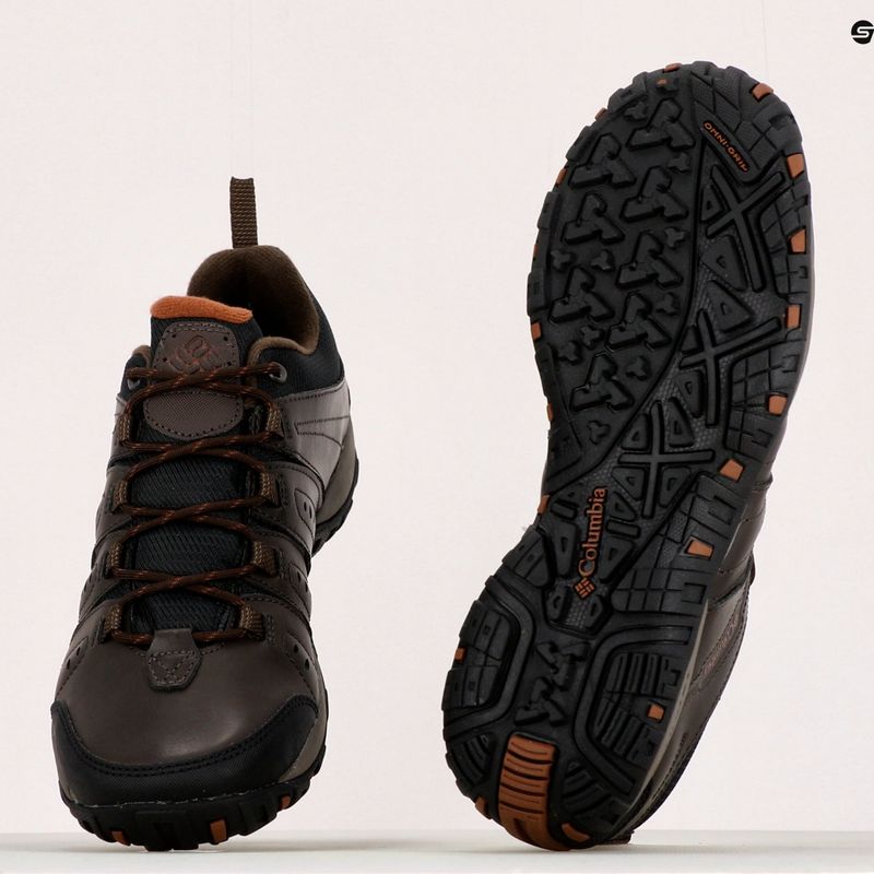 Buty turystyczne męskie Columbia Woodburn II Waterproof cordovan/cinnamon 13