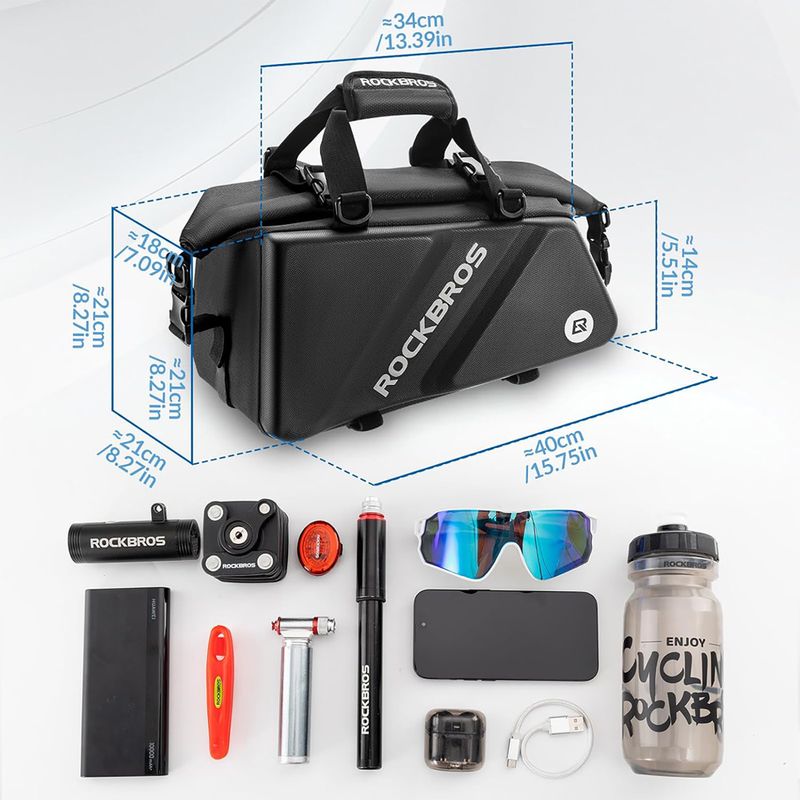 Torba rowerowa na bagażnik Rockbros 30140090 11,6 l black 3