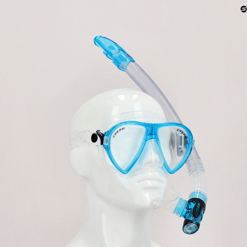 Zestaw do snorkelingu Cressi Ocean + Gamma clear/aquamarine 8