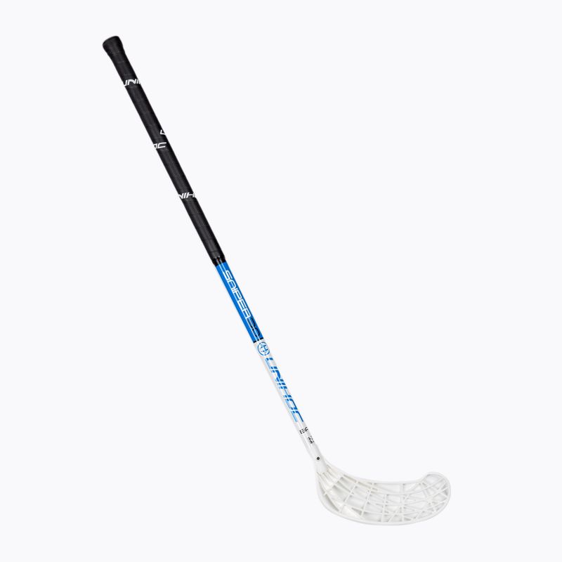 Kij lewy do unihokeja UNIHOC Sniper 30 biały/niebieski