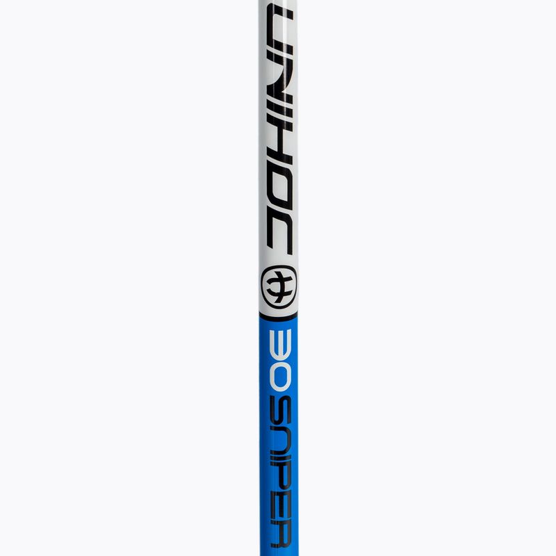Kij lewy do unihokeja UNIHOC Sniper 30 biały/niebieski 3