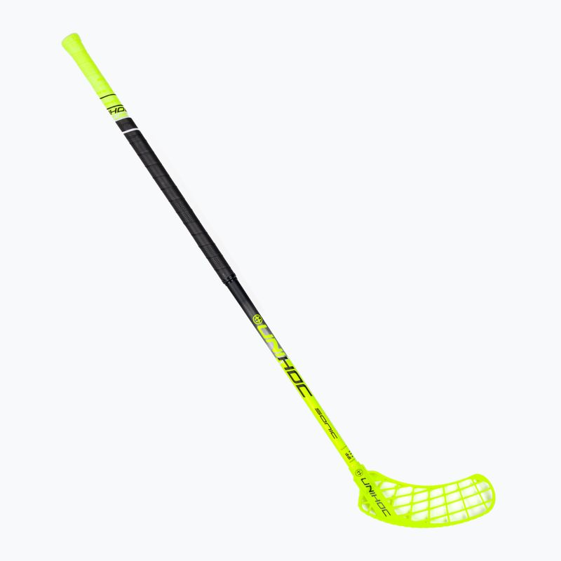 Kij lewy do unihokeja UNIHOC Sonic Composite 26 żółty/czarny