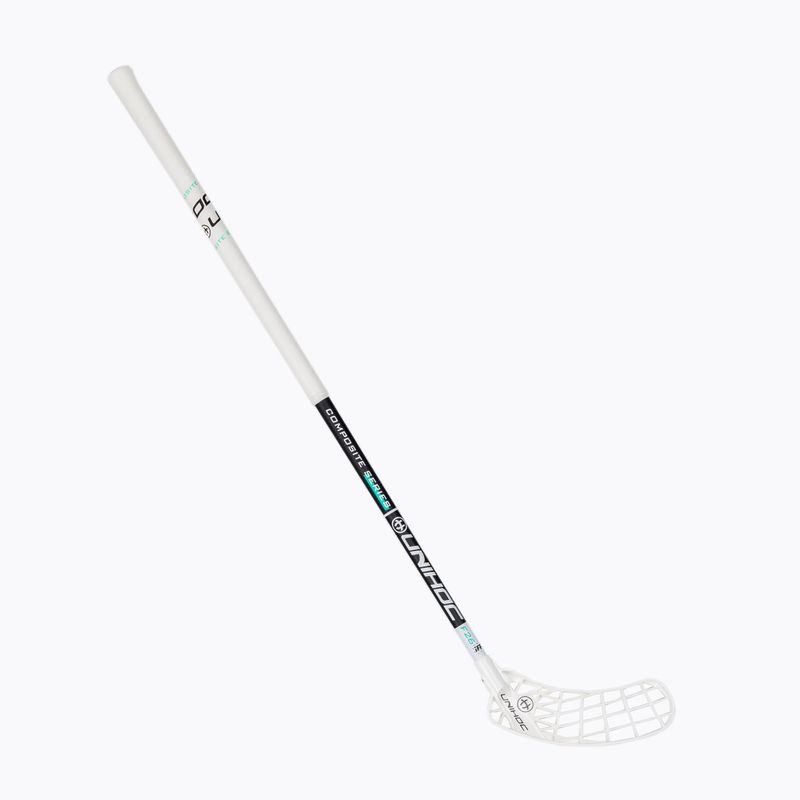 Kij lewy do unihokeja UNIHOC Iconic Composite 26 biały/czarny