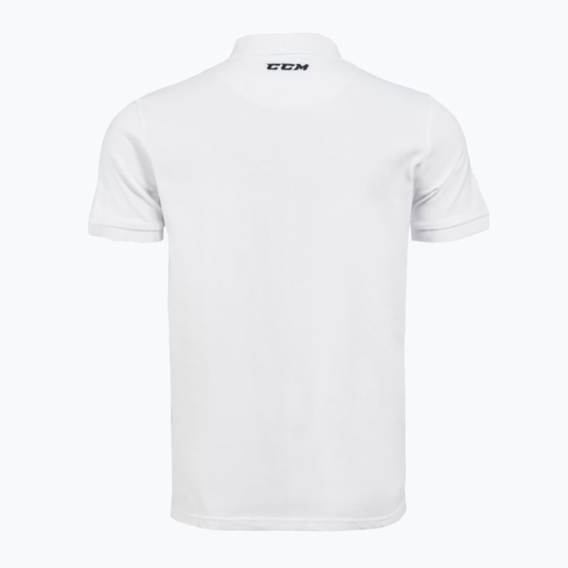 Koszulka męska CCM Polo SR white 2