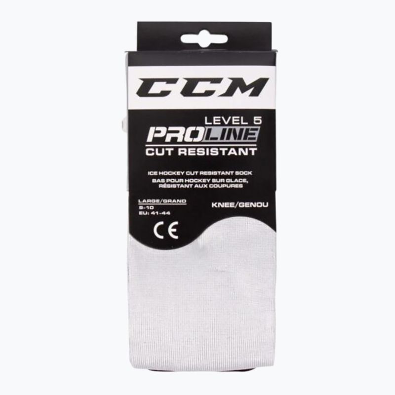 Skarpety hokejowe CCM Pro Cut '19 white/black 4