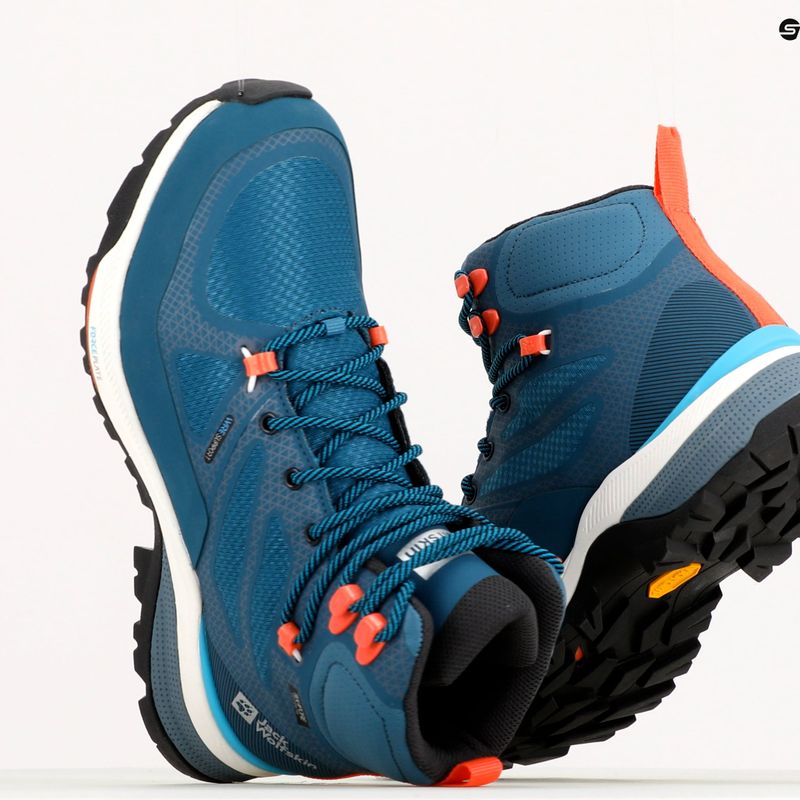 Buty trekkingowe damskie Jack Wolfskin Force Striker Texapore Mid blue/coral 10