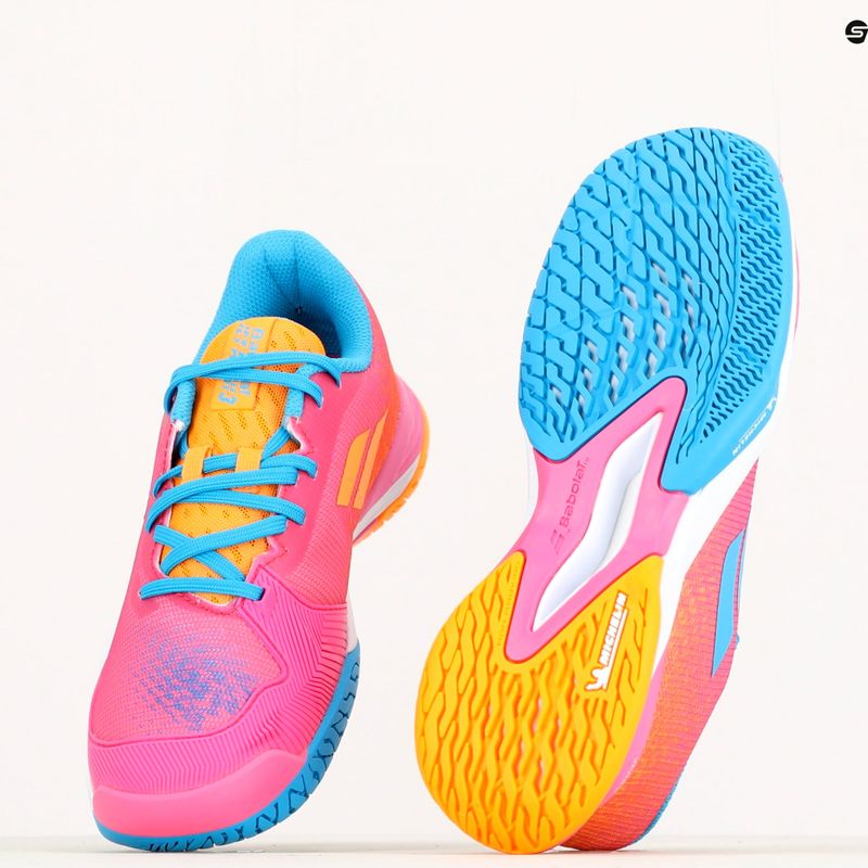 Buty do tenisa dziecięce Babolat 21 Jet Mach 3 AC Jr hot pink 9
