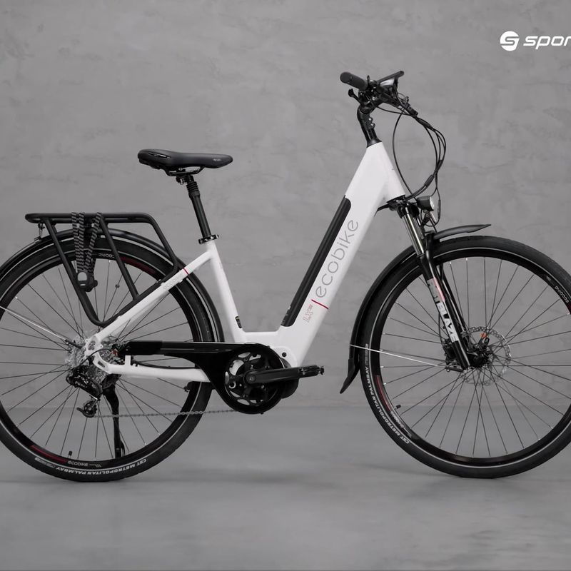 Rower elektryczny EcoBike LX300 48V 10.4Ah 499.2Wh X300 Greenway white 26