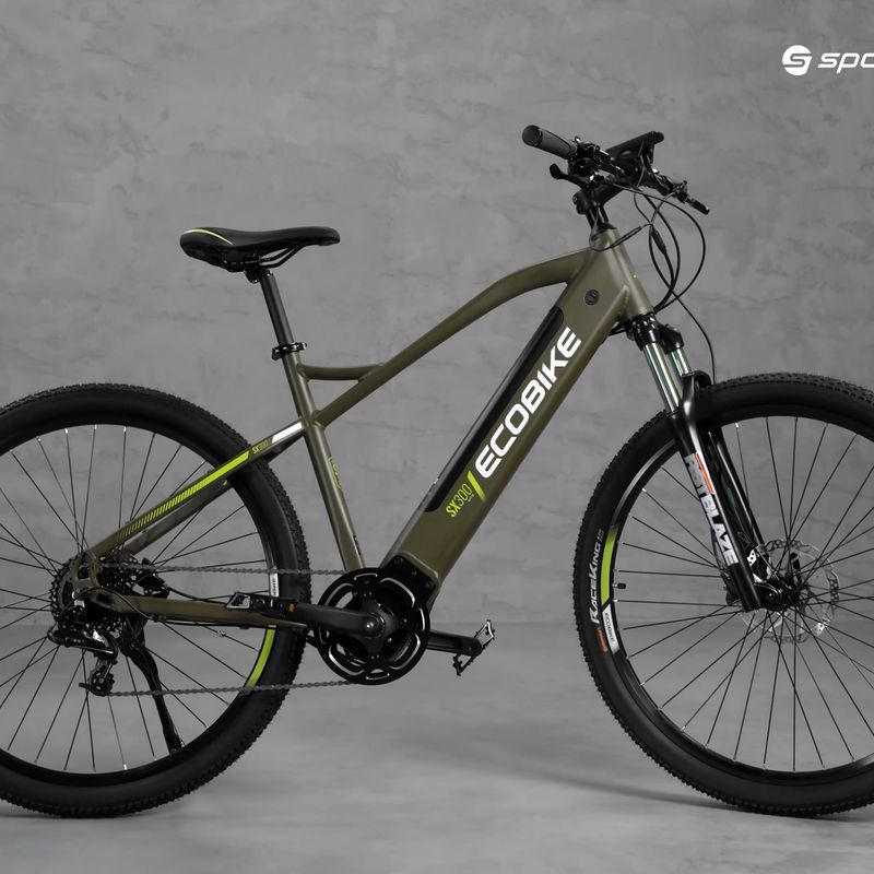 Rower elektryczny EcoBike SX300 48V 12.8Ah 614Wh X300 LG green 23