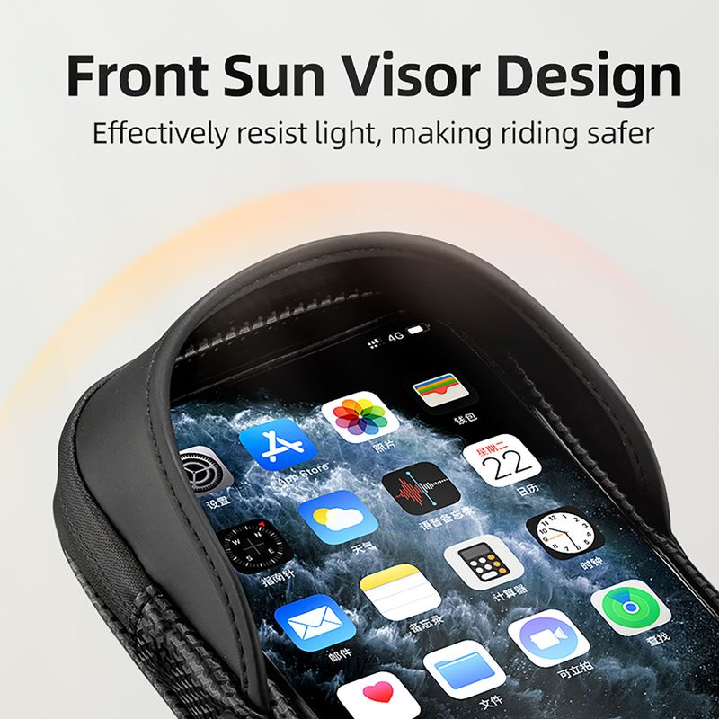 Torba rowerowa na kierownicę Rockbros 301101770001 WP Bike Phone Bag for 6.7" black 3