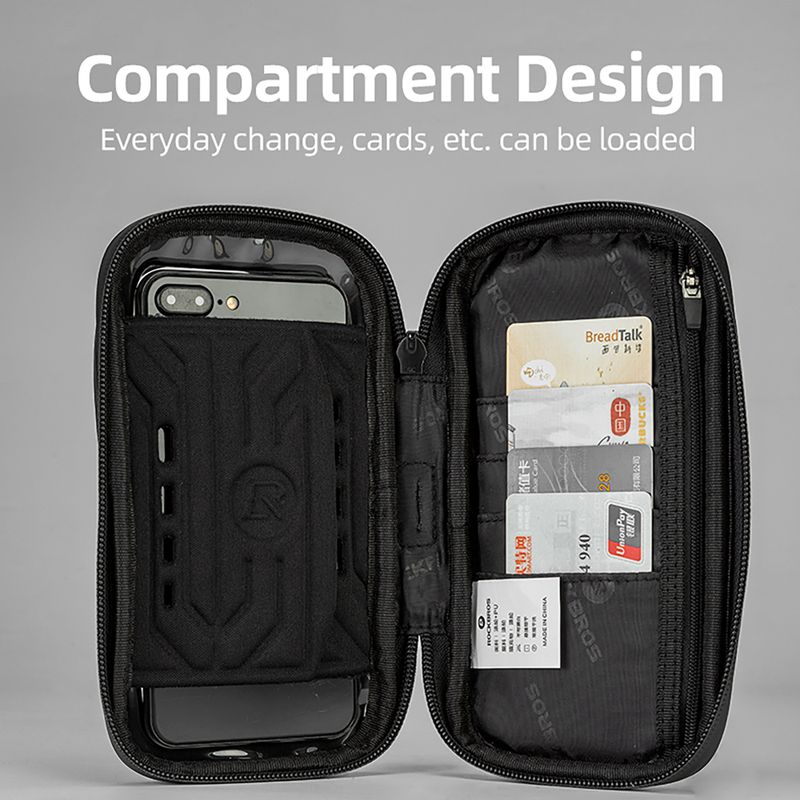 Torba rowerowa na kierownicę Rockbros 301101770001 WP Bike Phone Bag for 6.7" black 6