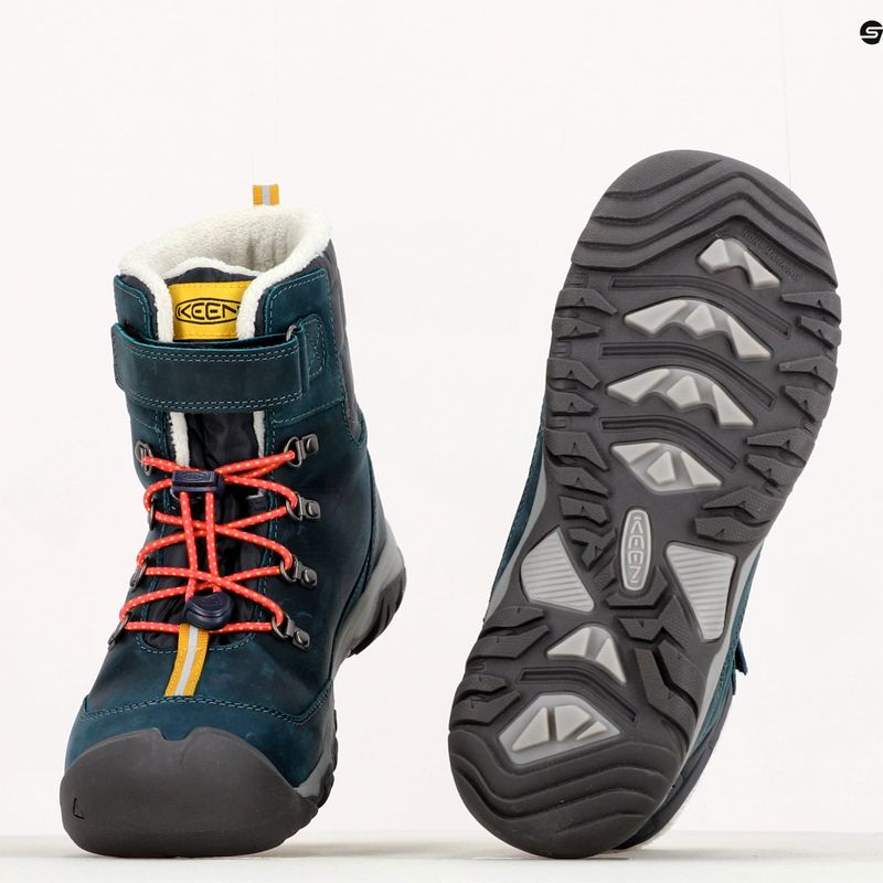 Śniegowce juniorskie KEEN Greta Boot WP blue coral/pink peacock 12