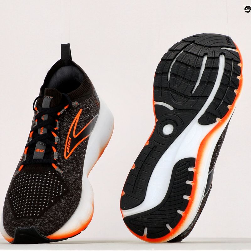 Buty do biegania męskie Brooks Glycerin StealthFit 20 black/blackened pearl/fiery red 15