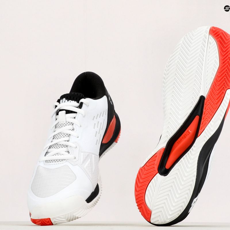 Buty do tenisa męskie Wilson Rush Pro Ace Clay white/black/poppy red 17