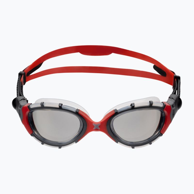 Okulary do pływania Zoggs Predator Flex Titanium clear/ red/ mirrored smoke 2