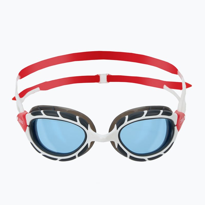 Okulary do pływania Zoggs Predator white/ red/ tint blue 2