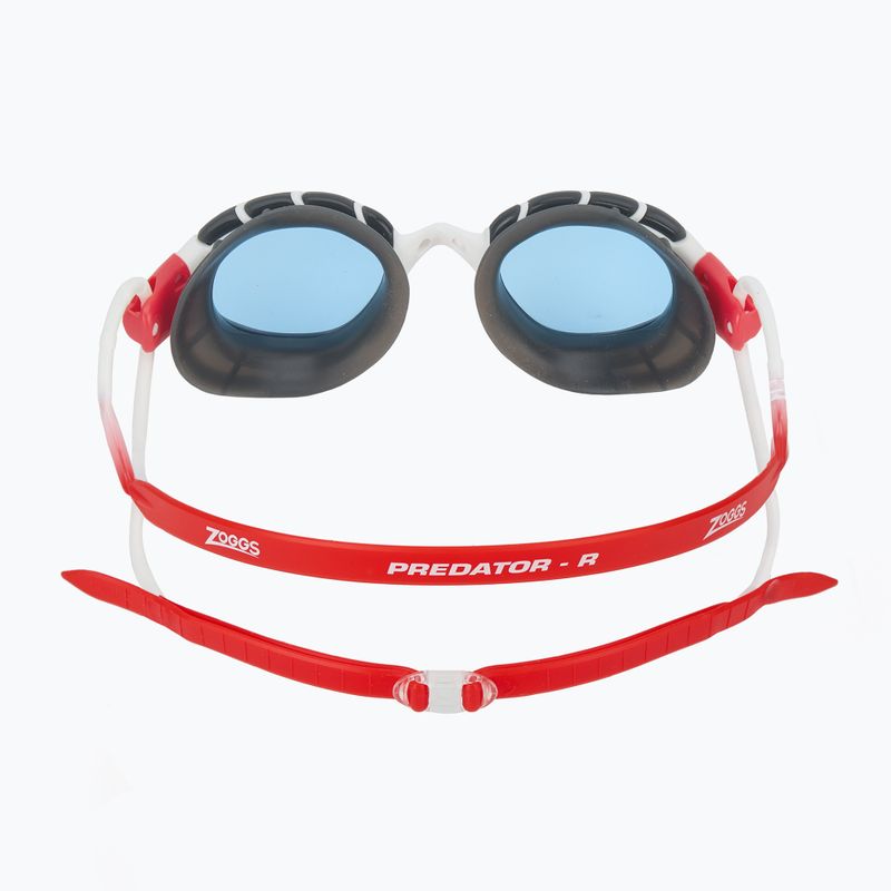 Okulary do pływania Zoggs Predator white/ red/ tint blue 4