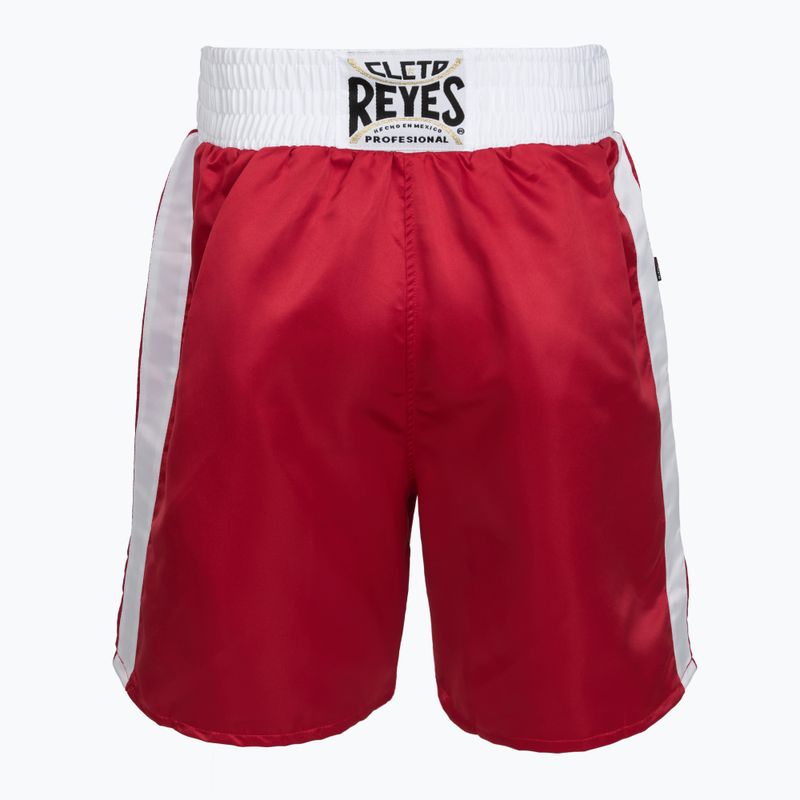 Spodenki bokserskie męskie Cleto Reyes Satin Boxing red/white 2