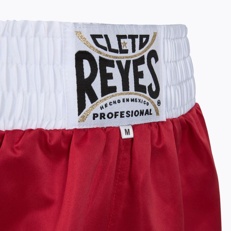 Spodenki bokserskie męskie Cleto Reyes Satin Boxing red/white 3