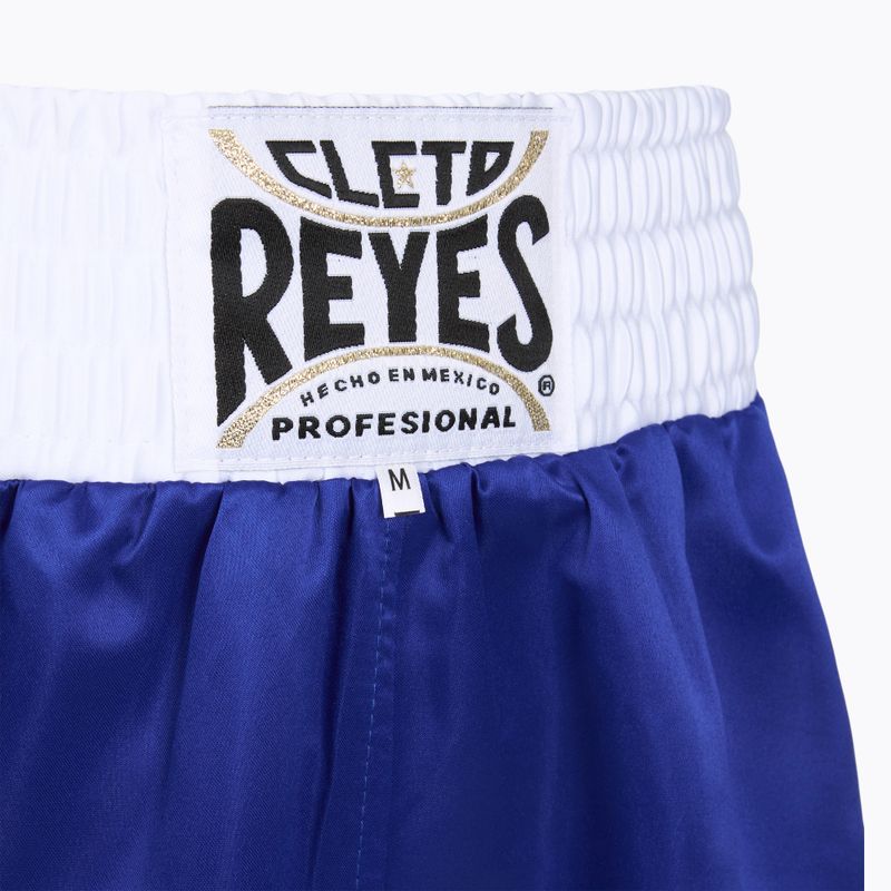 Spodenki bokserskie męskie Cleto Reyes Satin Boxing blue/white 3