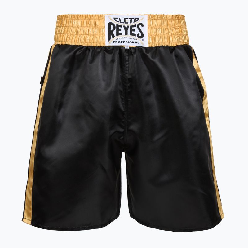 Spodenki bokserskie męskie Cleto Reyes Satin Boxing black/gold
