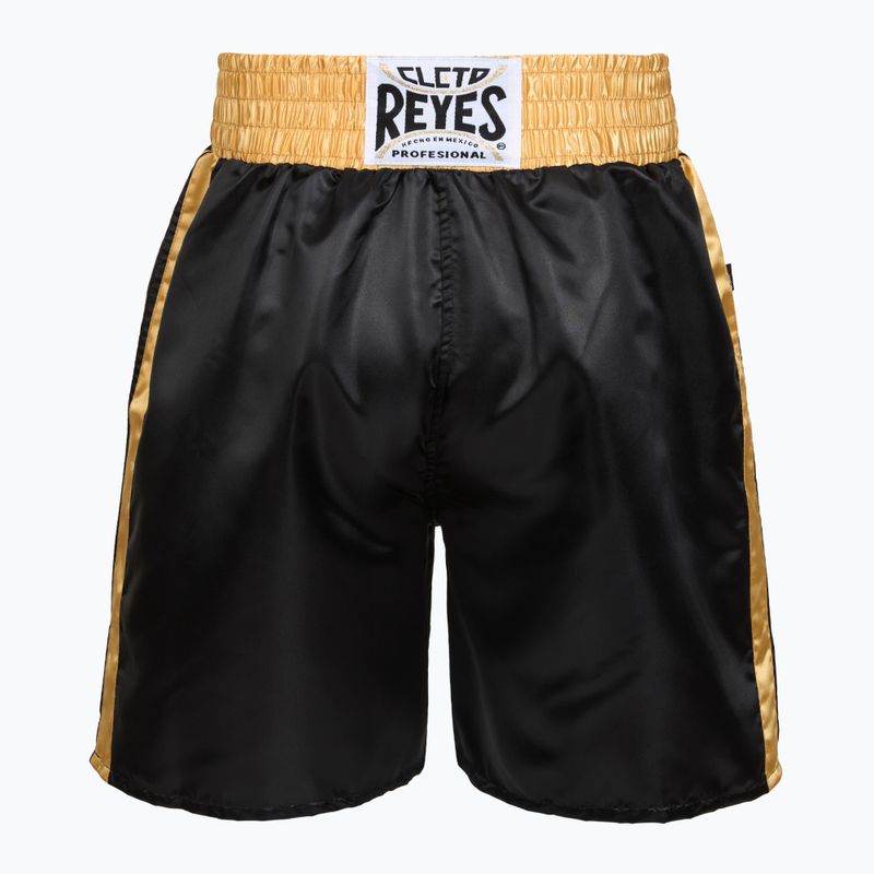 Spodenki bokserskie męskie Cleto Reyes Satin Boxing black/gold 2
