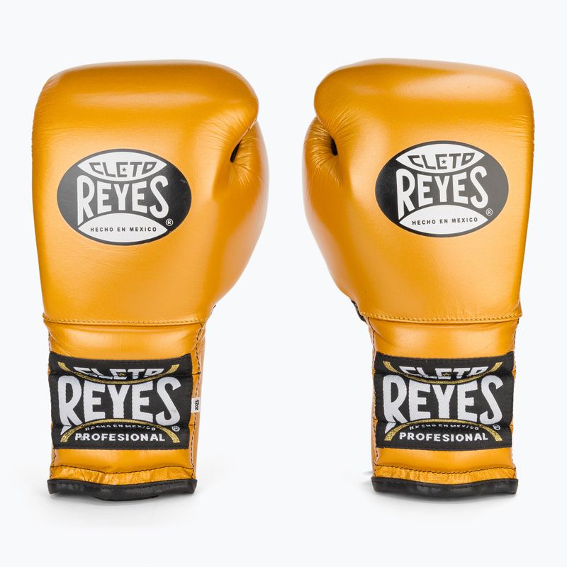 Rękawice bokserskie Cleto Reyes Lace Up Sparring gold 2