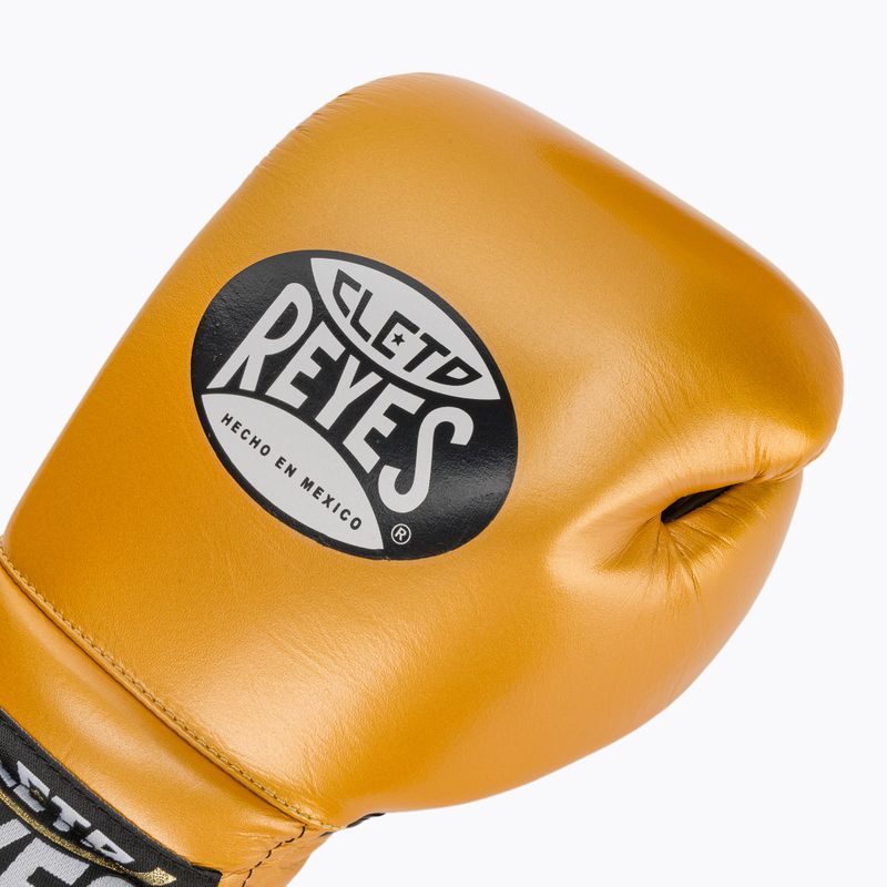 Rękawice bokserskie Cleto Reyes Lace Up Sparring gold 5