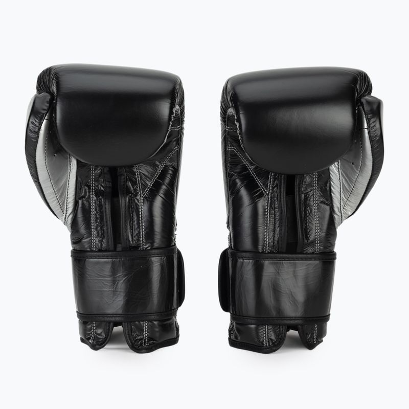 Rękawice bokserskie Cleto Reyes Velcro Sparring black silver 3