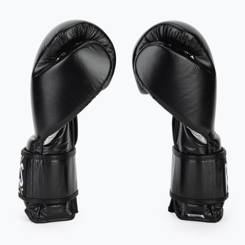 Rękawice bokserskie Cleto Reyes Velcro Sparring black silver 4