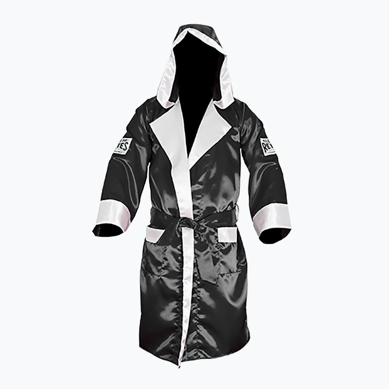 Szlafrok bokserski Cleto Reyes Satin Boxing Hoodie black/white 2
