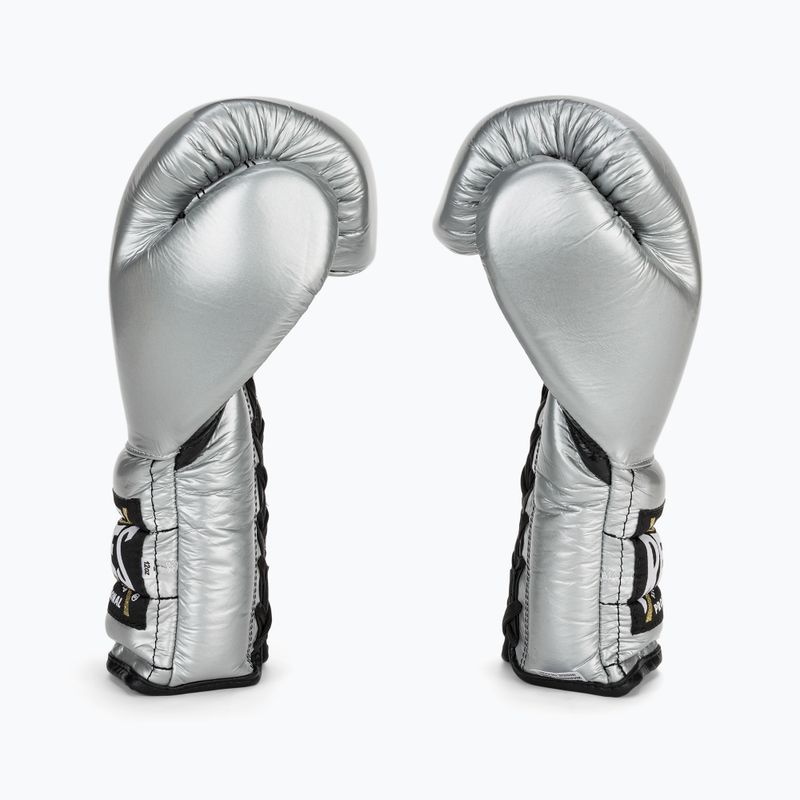 Rękawice bokserskie Cleto Reyes Lace Up Sparring silver 4