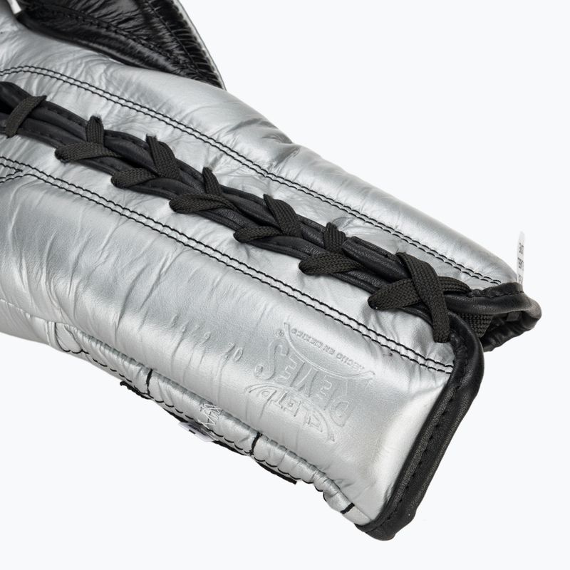 Rękawice bokserskie Cleto Reyes Lace Up Sparring silver 6