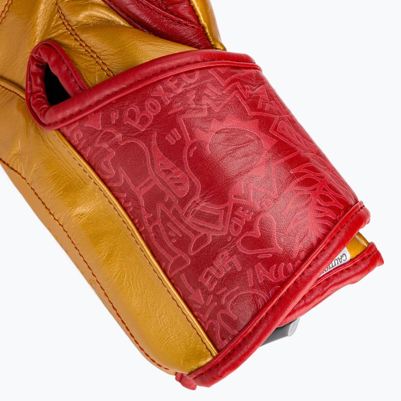 Rękawice bokserskie Cleto Reyes High Precision Training Leather red/gold 7