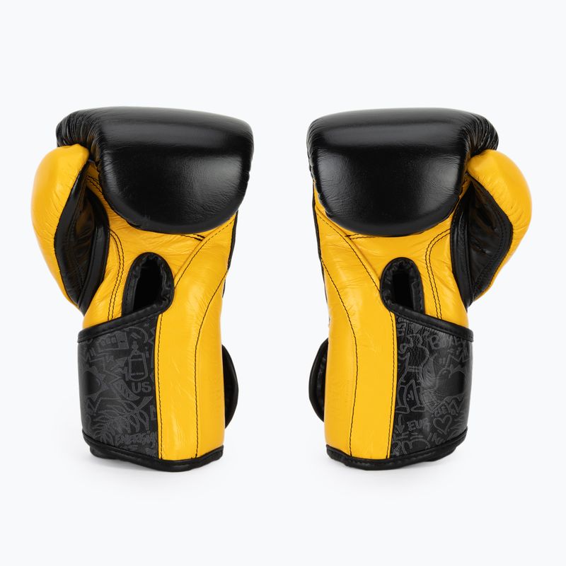 Rękawice bokserskie Cleto Reyes High Precision Training Leather black yellow 3