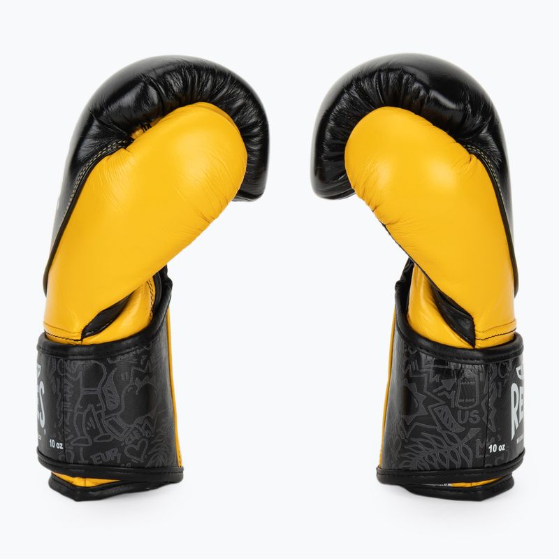 Rękawice bokserskie Cleto Reyes High Precision Training Leather black yellow 4