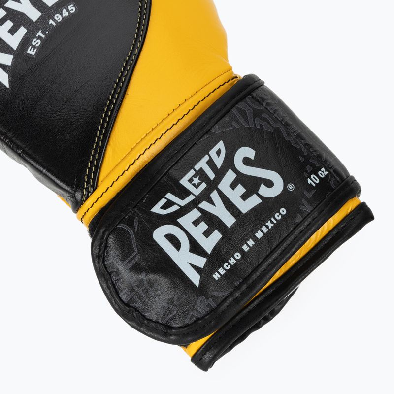 Rękawice bokserskie Cleto Reyes High Precision Training Leather black yellow 6