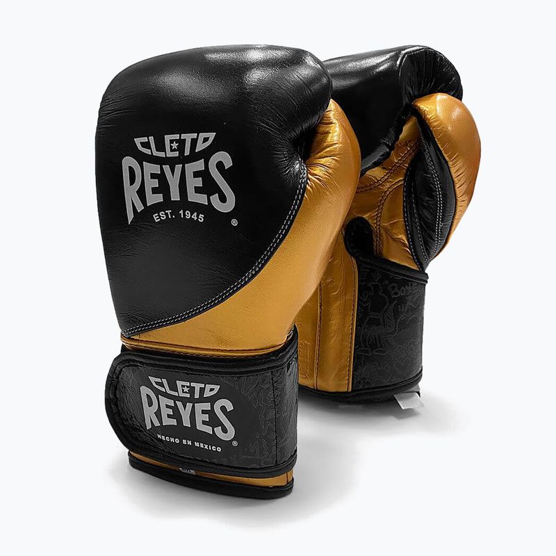 Rękawice bokserskie Cleto Reyes High Precision Training Leather black yellow