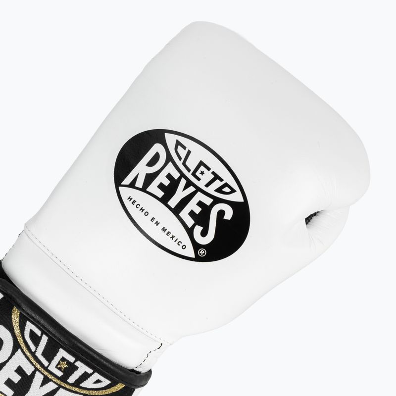 Rękawice bokserskie Cleto Reyes Velcro Sparring white/black 4
