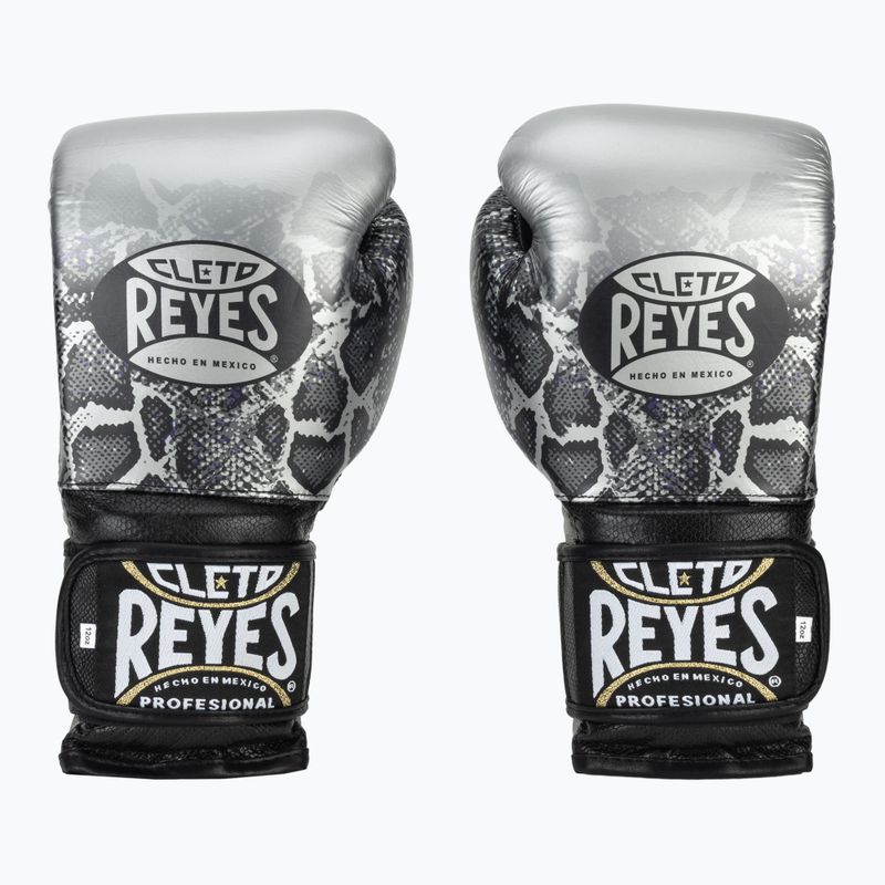 Rękawice bokserskie Cleto Reyes Velcro Sparring silver/black 2
