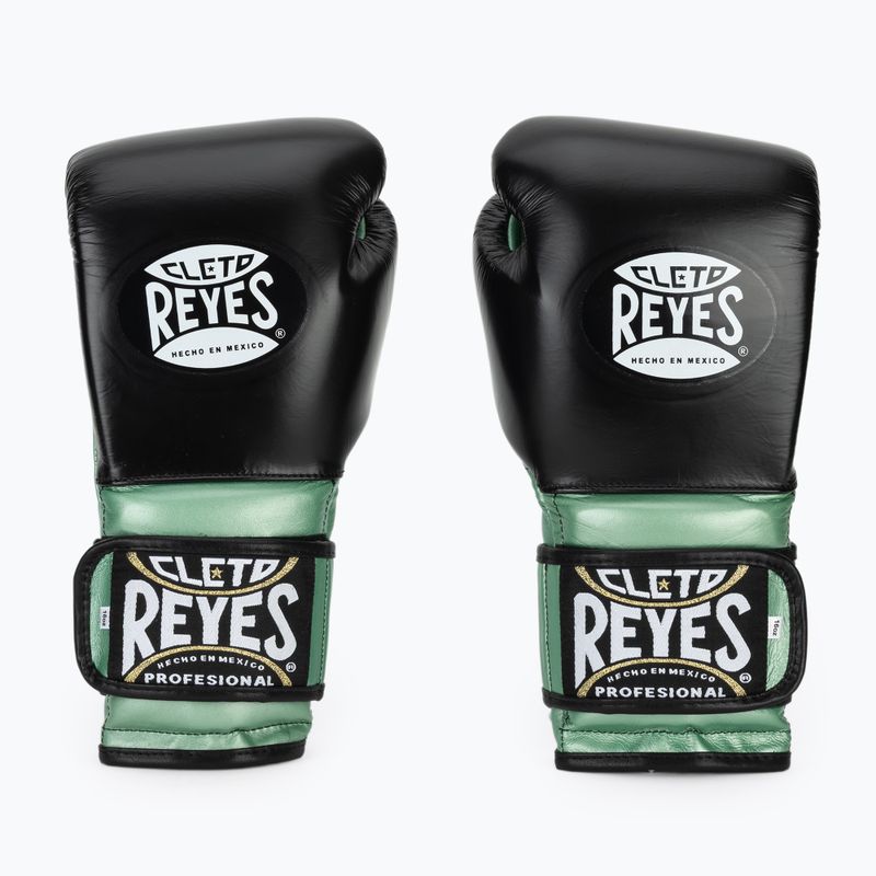Rękawice bokserskie Cleto Reyes Boxing Gloves With Hook green metalic / black 2