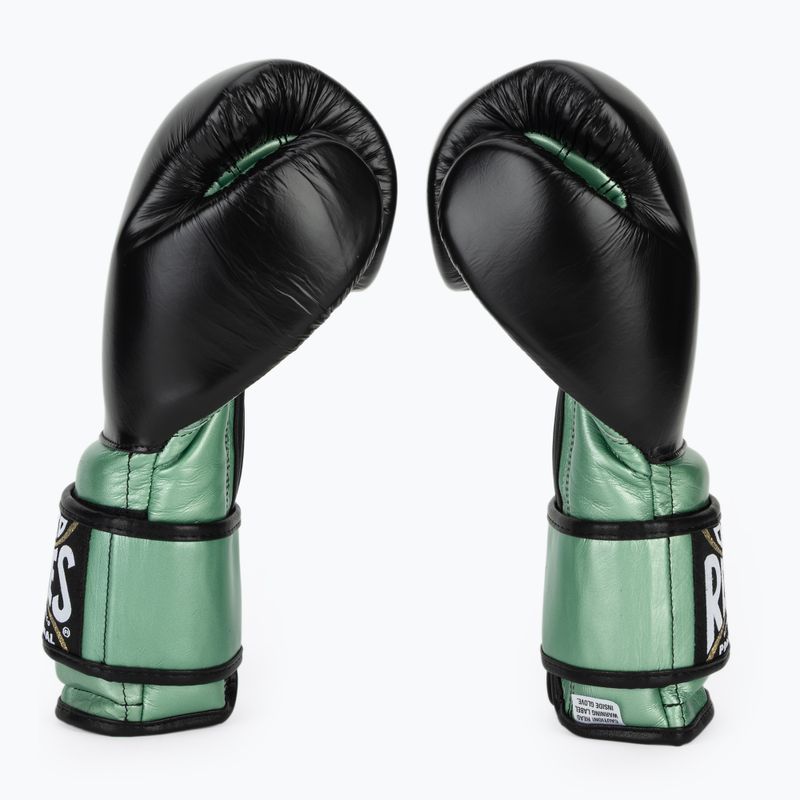 Rękawice bokserskie Cleto Reyes Boxing Gloves With Hook green metalic / black 4