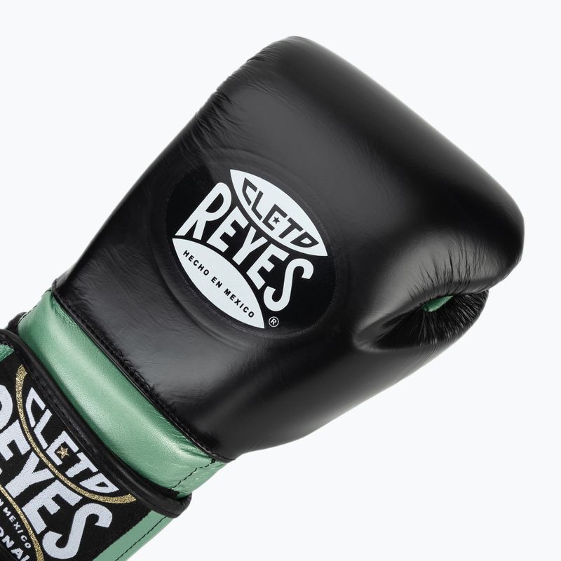 Rękawice bokserskie Cleto Reyes Boxing Gloves With Hook green metalic / black 5