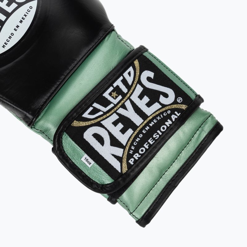 Rękawice bokserskie Cleto Reyes Boxing Gloves With Hook green metalic / black 6