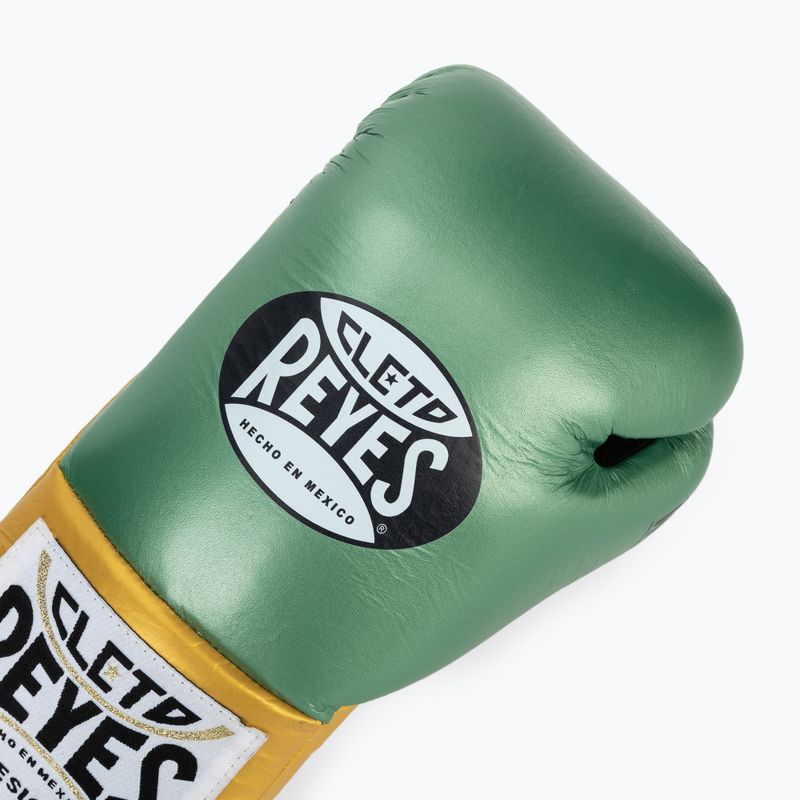 Rękawice bokserskie Cleto Reyes Boxing Gloves creen metalik/gold 5