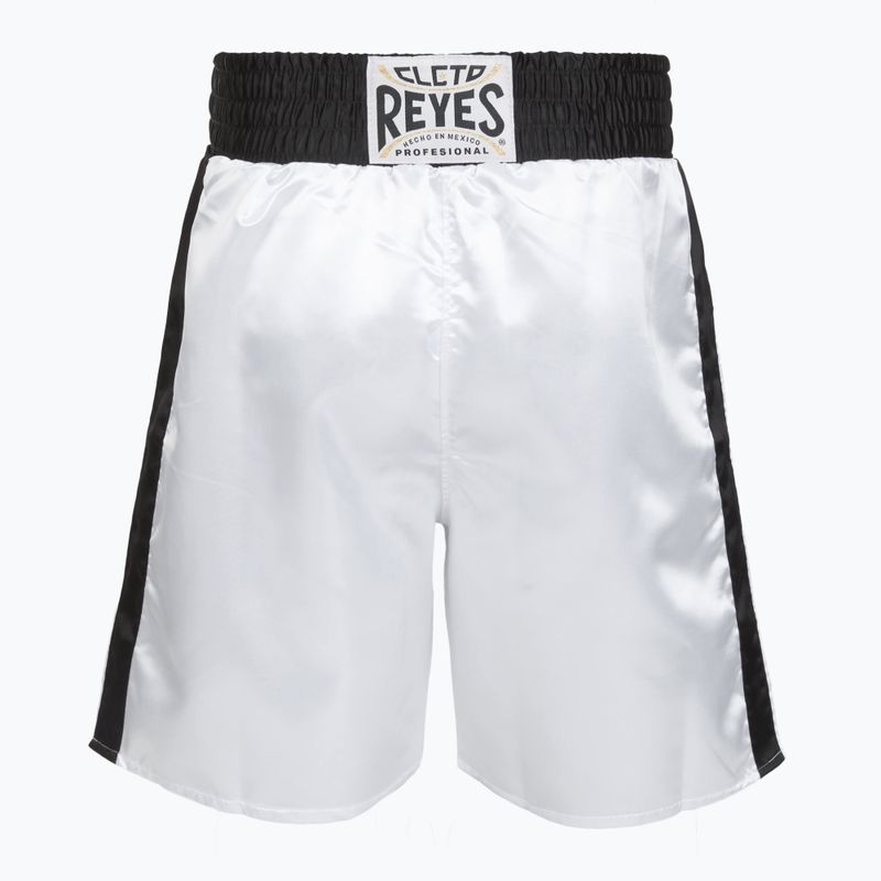 Spodenki bokserskie męskie Cleto Reyes Satin Boxing white/black 2