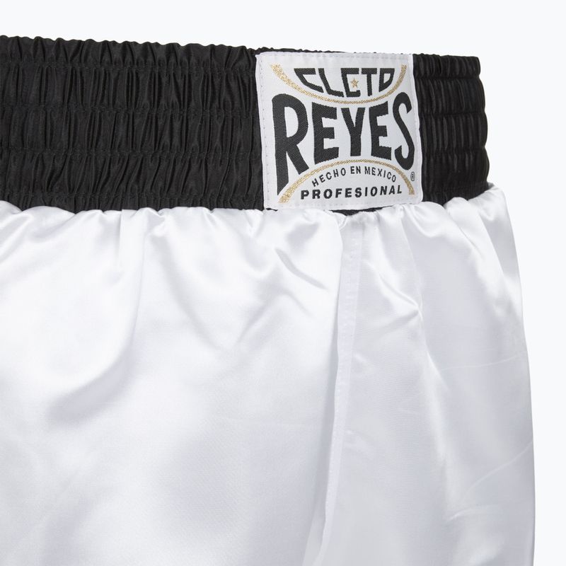 Spodenki bokserskie męskie Cleto Reyes Satin Boxing white/black 3