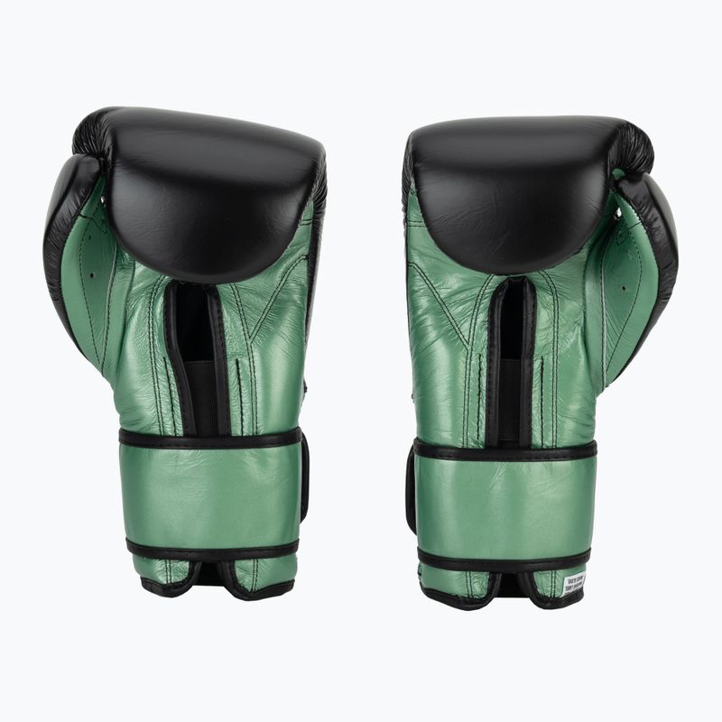 Rękawice bokserskie Cleto Reyes Velcro Sparring green metallic/black 2