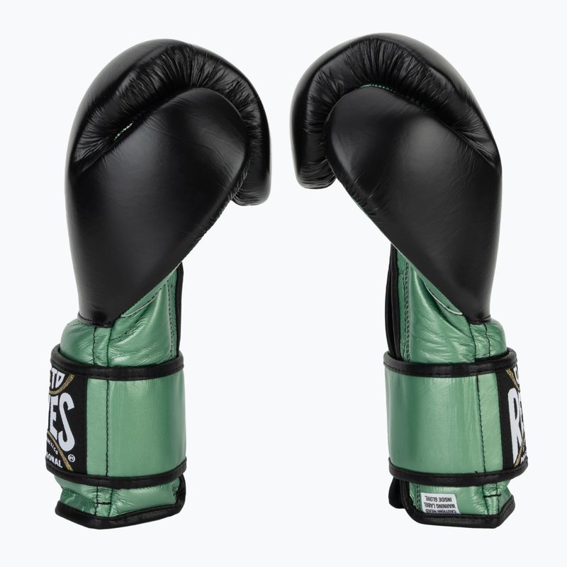 Rękawice bokserskie Cleto Reyes Velcro Sparring green metallic/black 3